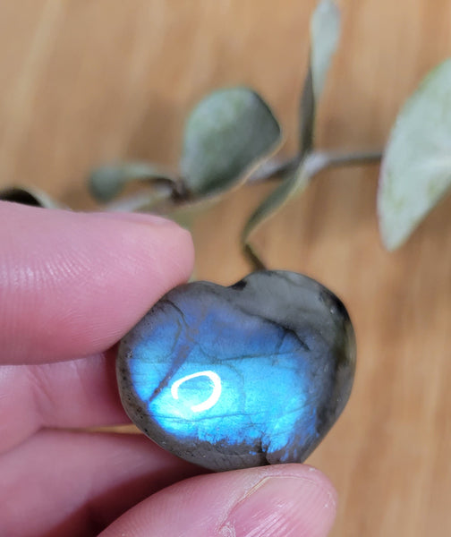 Labradorite mini hearts - large