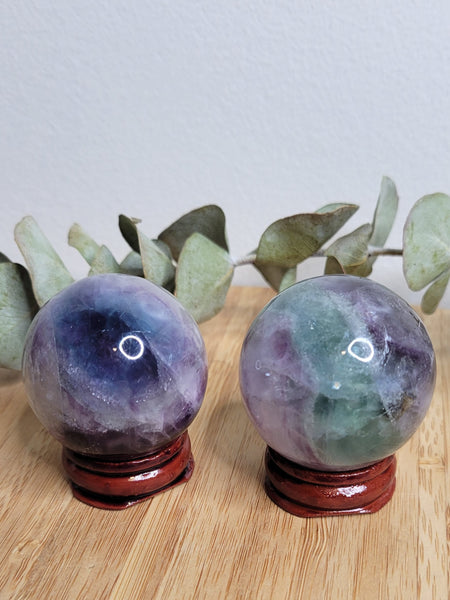 Rainbow Fluorite Spheres- small