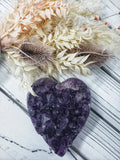 Amethyst Cluster Heart