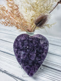 Amethyst Cluster Heart